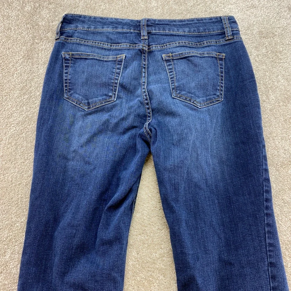 St. John's Bay Bootcut Jeans Womens 6P Blue Excellent Stretch Dark Wash Petite‎